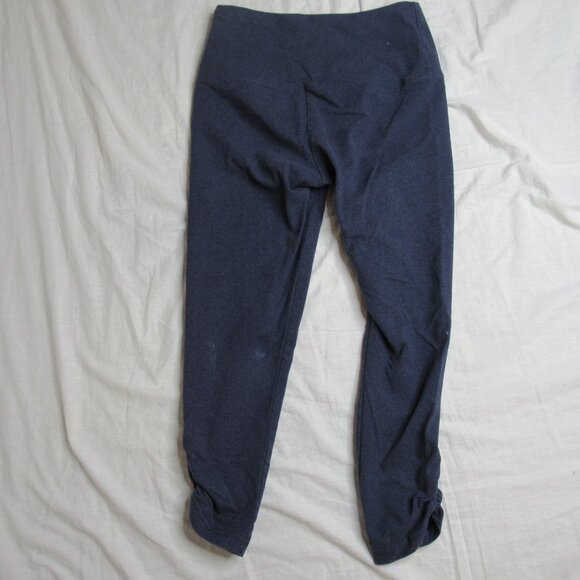 Lysse Blue Ruched Crop Leggings 23" Women's M Medium - Picture 8 of 9